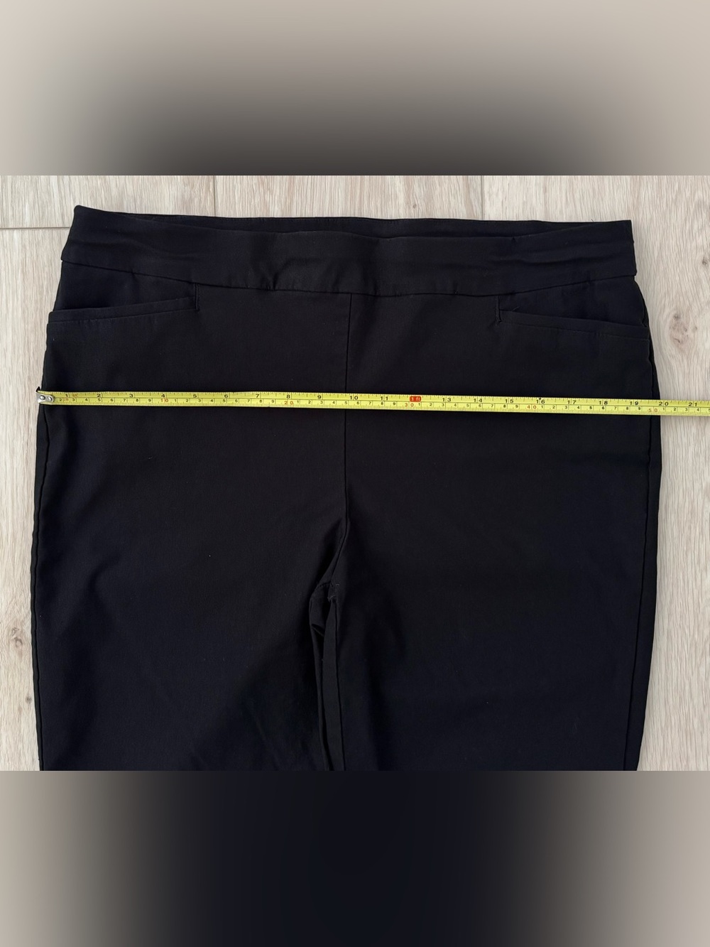 Chico’s Women’s black stretch flat-front straight leg pants 3R / 16 Reg - Picture 7 of 12
